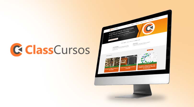 Identidade e website da Class Cursos